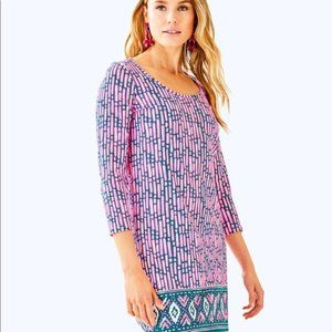 LILLY PULITZER Beacon Mini Dress L Pink Blue